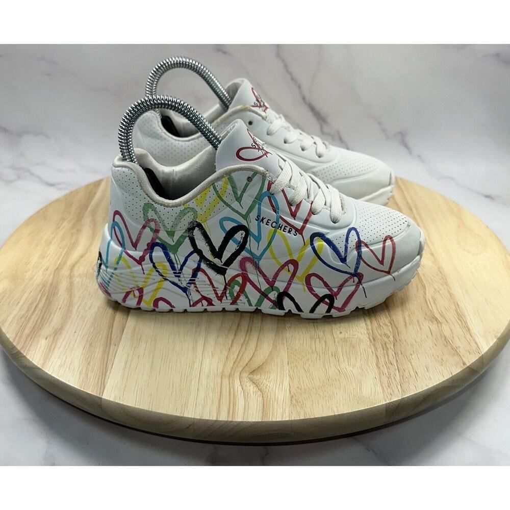Skechers Street Uno‎ Lite Spread The Love Shoes Sneakers 314064L Kids Size 13